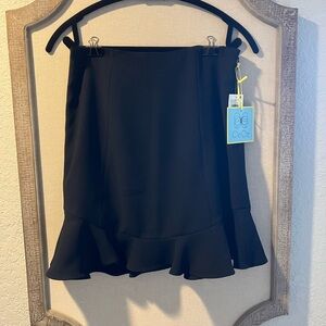CeCe Black Trumpet Mini Skirt